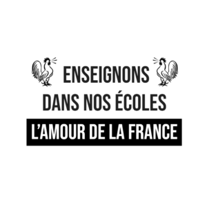 Lot de 50 stickers "Enseignons dans nos écoles l'amour de la France"