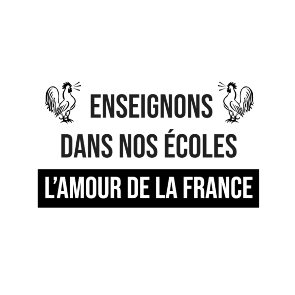 Lot de 50 stickers "Enseignons dans nos écoles l'amour de la France"