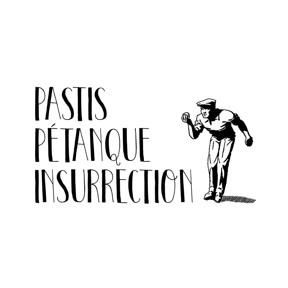Lot de 50 stickers "Pastis Pétanque Insurrection"