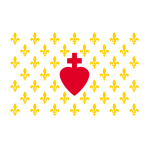 Drapeau Sacré-Cœur/Fleur de lys