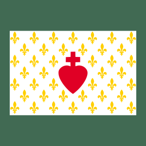 Drapeau Sacré-Cœur/Fleur de lys