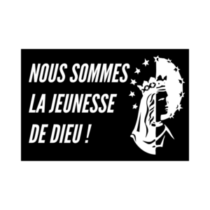 Lot de 50 stickers "Nous sommes la jeunesse de Dieu"