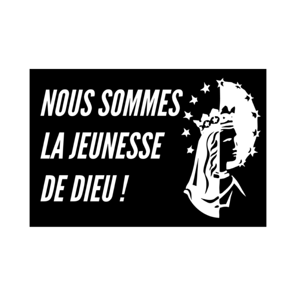 Lot de 50 stickers "Nous sommes la jeunesse de Dieu"