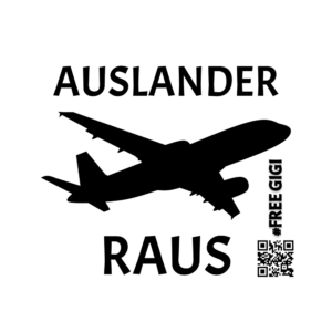 Lot de 50 stickers “Auslander Raus”