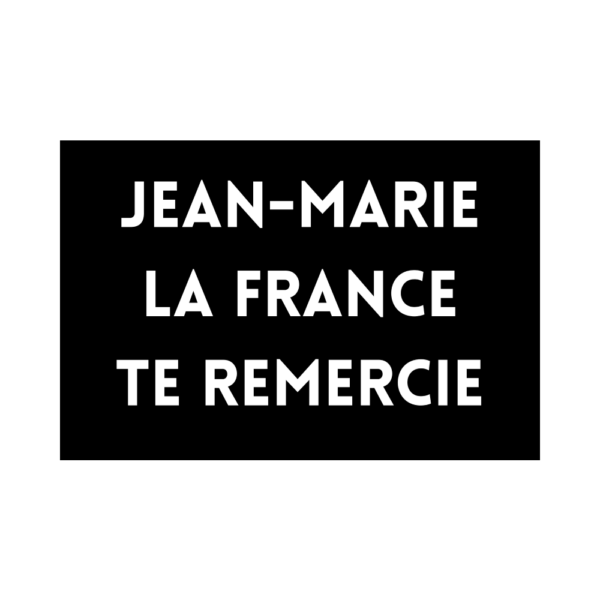 50 Stickers Jean-Marie la France te remercie