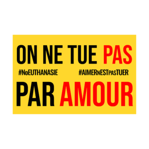 Autocollant On ne tue pas par amour