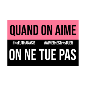 Autocollant Quand on aime on ne tue pas